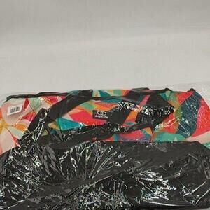 EquiLife Insulated Tote Bag Womens Medium Multicolor Canvas Floral Zip Shoulder